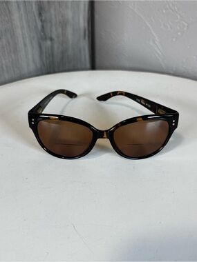 Peepers Napa +1.50 Bifocal Reader Sunglasses Brown Tortoise UV Readers